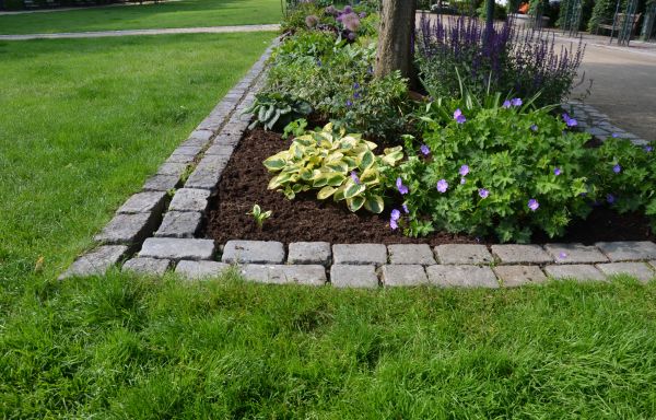 Stone Edging Installation in Brick