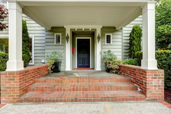 Front Porch Masonry Repair in Brick