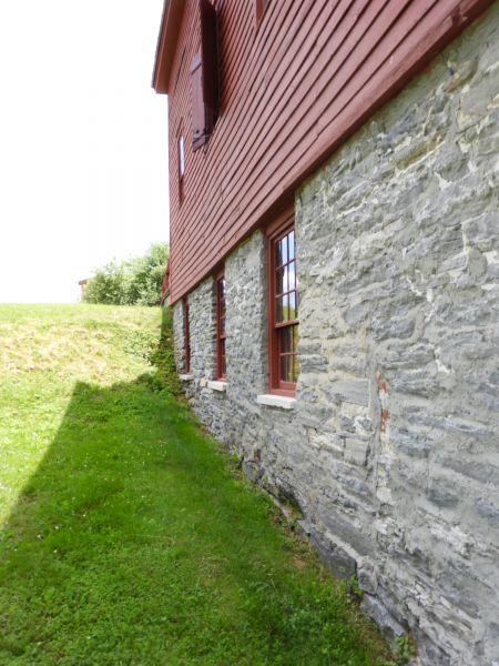 Stone Foundation Installation in Brick